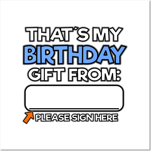 Birthday Boy Girl Gift Sign here Funny Men Women 18th 21th Wall Art by Kuehni